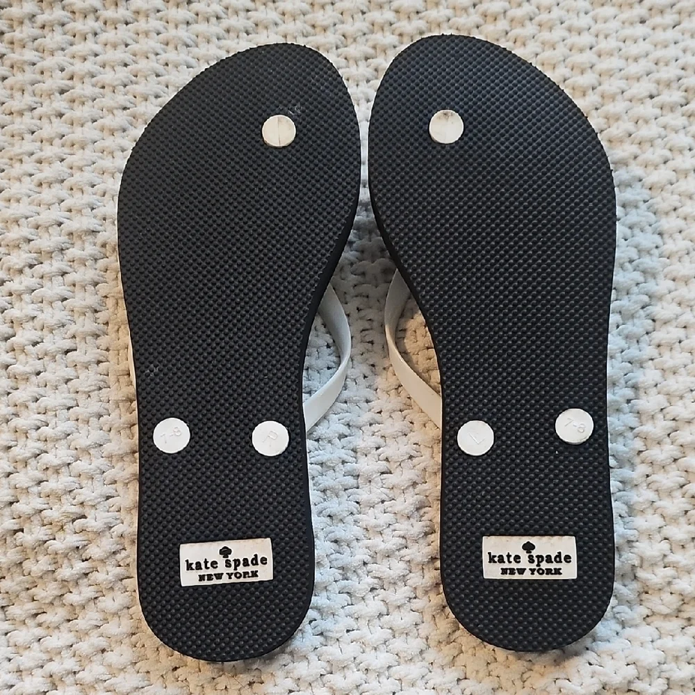 Kate Spade Black and White Polka Dot Sandals